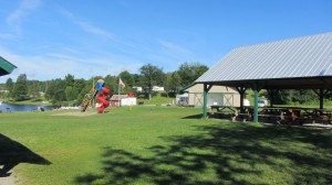 Pavilions and playground